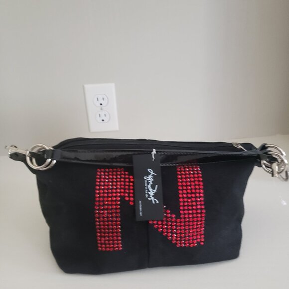 New with Tags /Lyn Dorf/ Ladies Red Sequined "N" (Nebraska) Huskers Black Purse - Picture 2 of 6